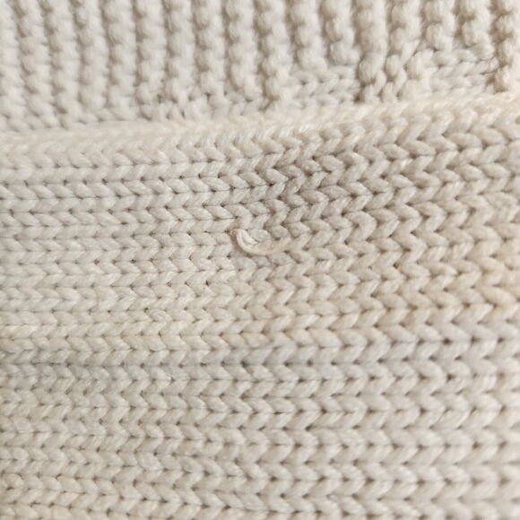 Old‎ Navy $45 Large Oversized Open Knit Cotton Blend Long Beige Ribbed Cardigan - Picture 9 of 11